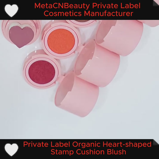 Private Label Organic Heart-shaped Stamp Cushion Blush
