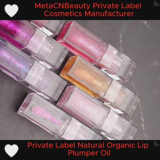 Private Label Natural Organic Color-Changing Lip Plumping Oil display video 
