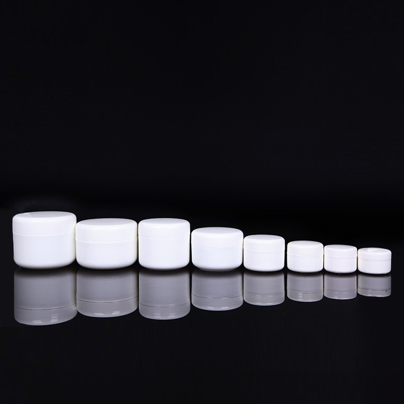 Empty SmoothSurface White Solid PP Plastic Cosmetic Jar Packing