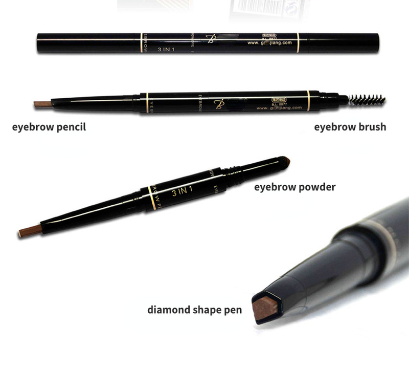 Eyebrow pencil + eyebrow brush + eyebrow powder three-in-one eyebrow pencil