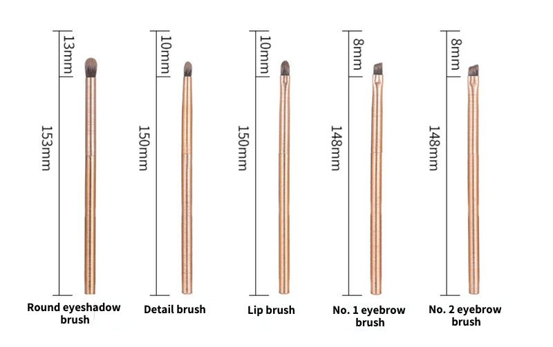 Rose Gold 20 Biomimetic Fiber Hair Makeup Brush Set