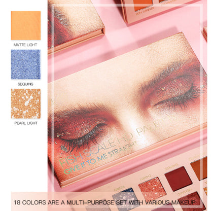 18-color matte pearl burst eyeshadow palette