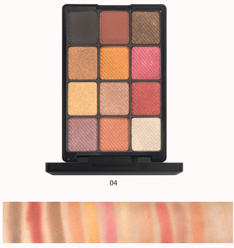 No Logo Pearlescent Matte 12 Colors Eyeshadow Palette