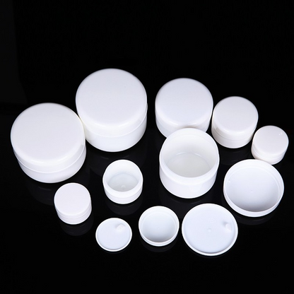 Empty SmoothSurface White Solid PP Plastic Cosmetic Jar Packing