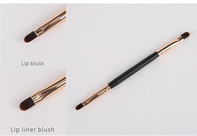 10 double-ended makeup brushes