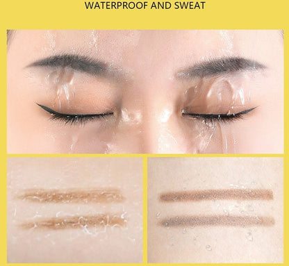 Waterproof and sweatproof double-ended eyebrow pencil