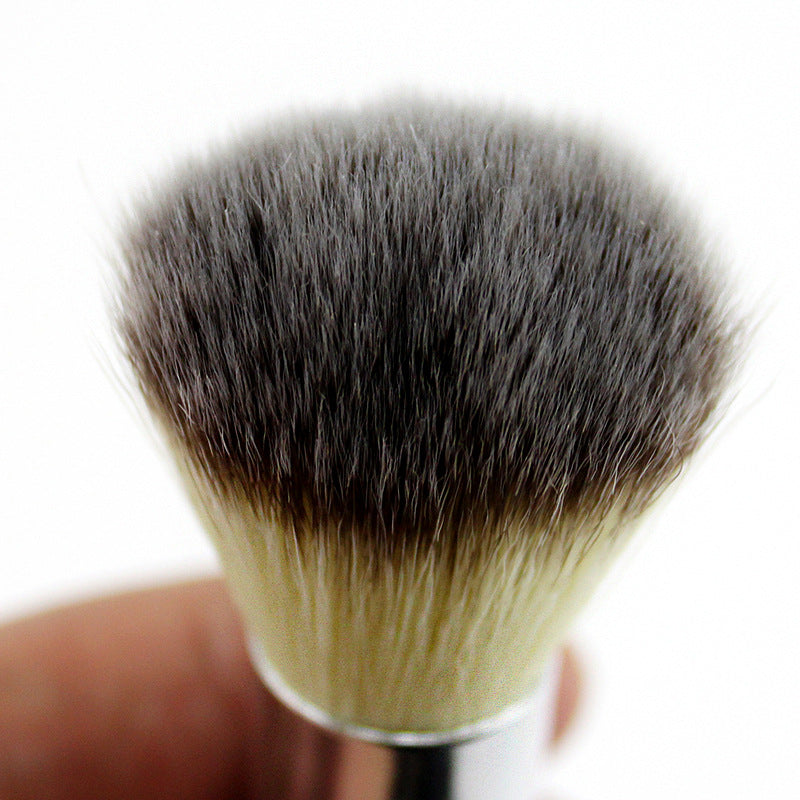 Double head (blush brush/loose powder highlighter brush + nose shadow contour brush) universal makeup brush