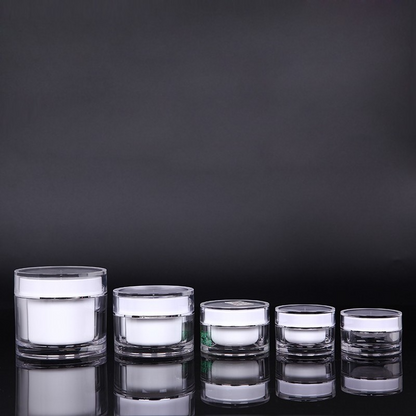 Empty SmoothSurface White Solid PP Plastic Cosmetic Jar Packing