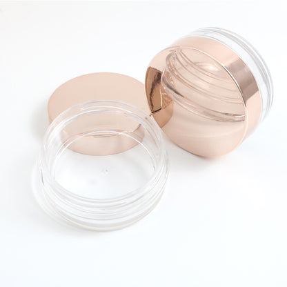 Round double-layer elastic mesh with mirror powder box