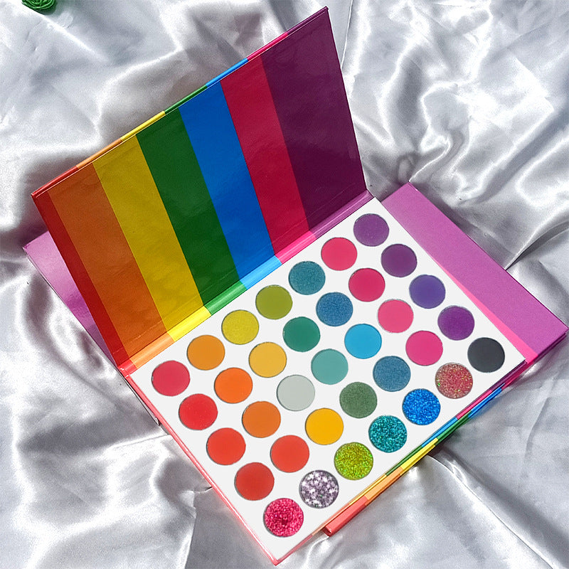 No logo 35 colors rainbow eyeshadow palette