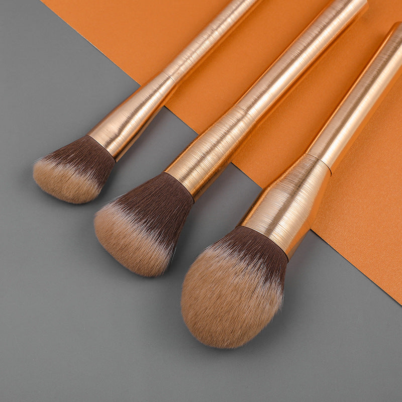 Rose Gold 20 Biomimetic Fiber Hair Makeup Brush Set