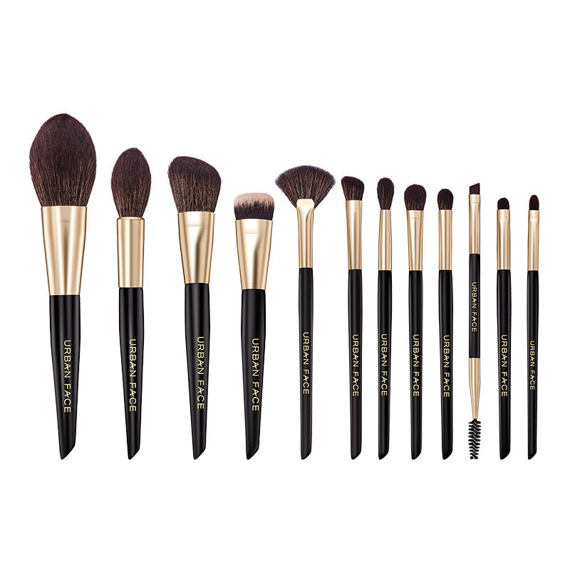 Black Gold 12 Soft Makeup Brush Set