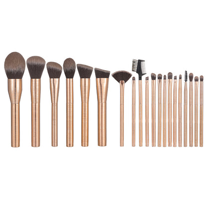 Rose Gold 20 Biomimetic Fiber Hair Makeup Brush Set