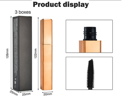 Gold/rose gold waterproof, long-lasting thick mascara (logo can be printed in small batches)