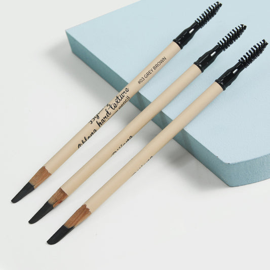 Square core oil live wooden pole double-ended eyebrow pencil OEM/ODM