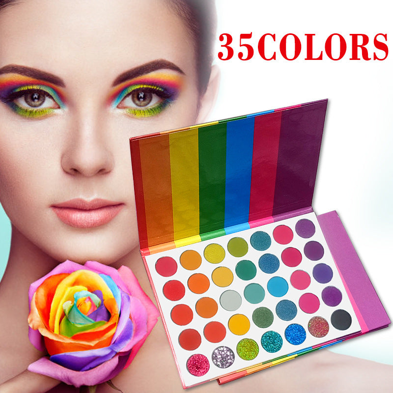 No logo 35 colors rainbow eyeshadow palette