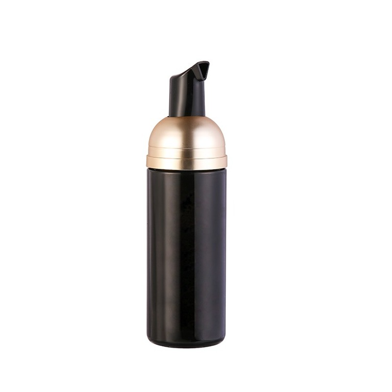 Self Tan Bronzing Luxury matte gold round neck foam pump bottle 150ml