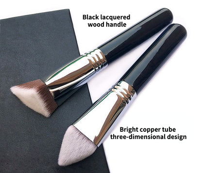 Creative 3D/4D multi-faceted multi-functional foundation brush