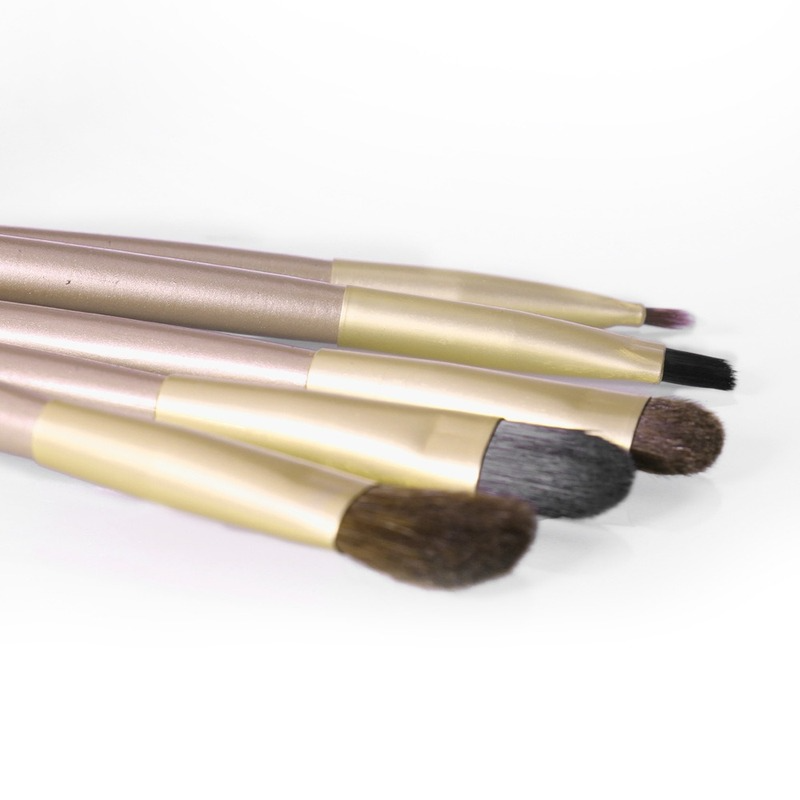 Light and soft bristle portable set of brushes
