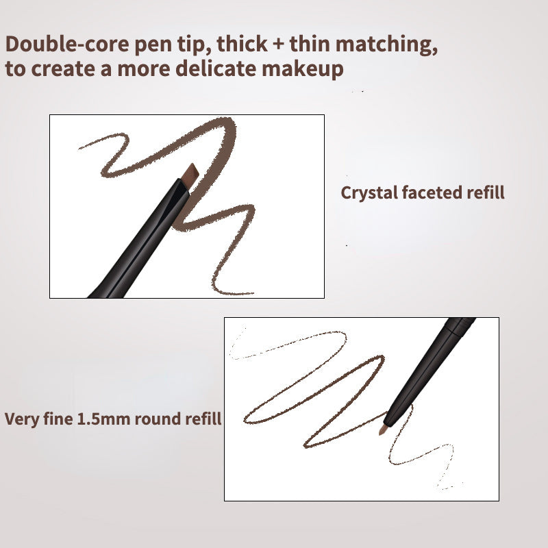 Ultra-fine double-ended waterproof and sweat-proof eyebrow pencil