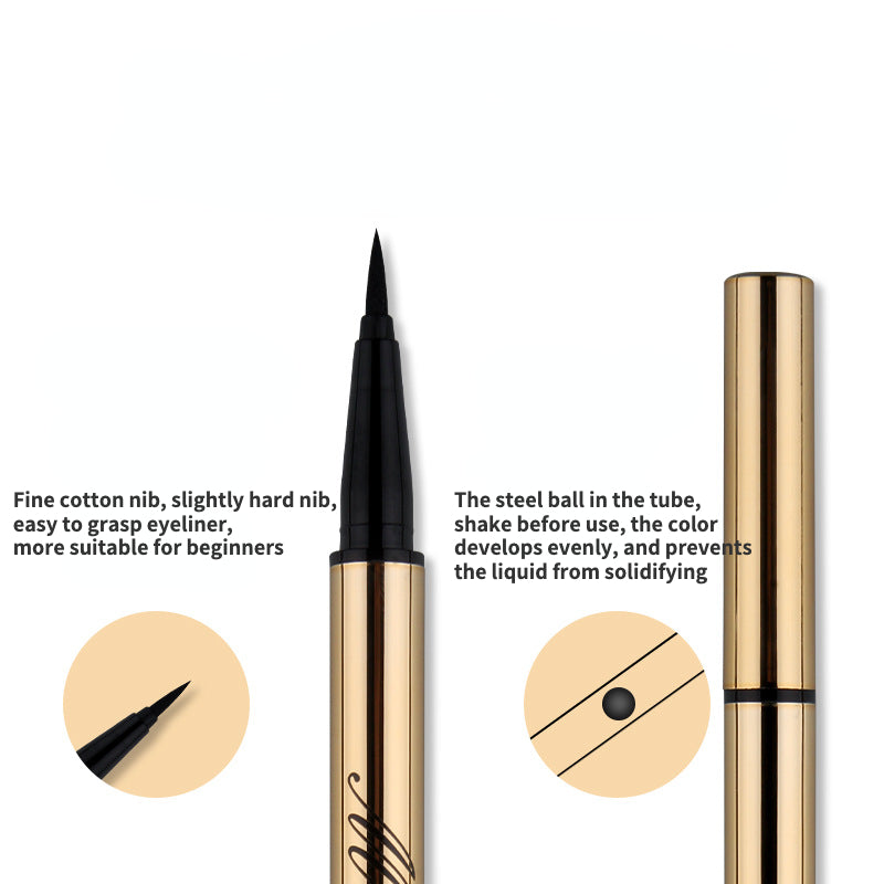 Dazzling gold fashion quick-drying non-smudge liquid eyeliner pen