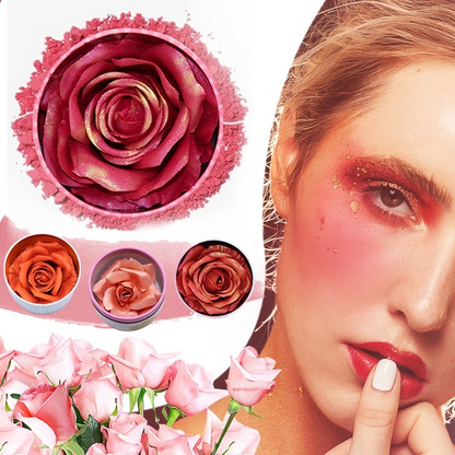 Wholesale Face Shinning Highlighter Blusher Long Lasting Cheek Contour Rouge Flower Petals 3D Rose Blush