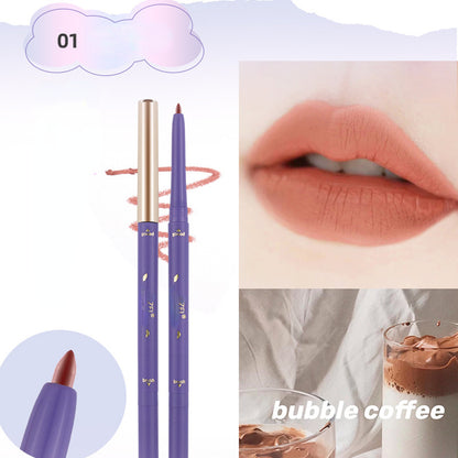 Waterproof non-stick cup matte fine core double-ended (lip pencil + lip brush) lip liner