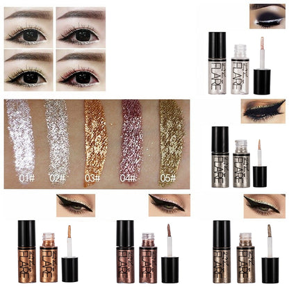 Metacnbeauty Sample 5 Color Metallic Shiny Glitter Liquid Eyeliner
