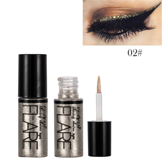 Metacnbeauty Sample 5 Color Metallic Shiny Glitter Liquid Eyeliner
