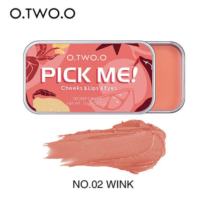 Metacnbeauty Sample Multifunctional Makeup Palette 3 IN 1 Lipstick Blush