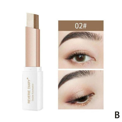 Metacnbeauty Sample  Professional 2 In 1 Double Color Gradient Velvet Eye Shadow