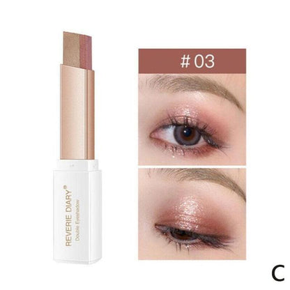 Metacnbeauty Sample  Professional 2 In 1 Double Color Gradient Velvet Eye Shadow