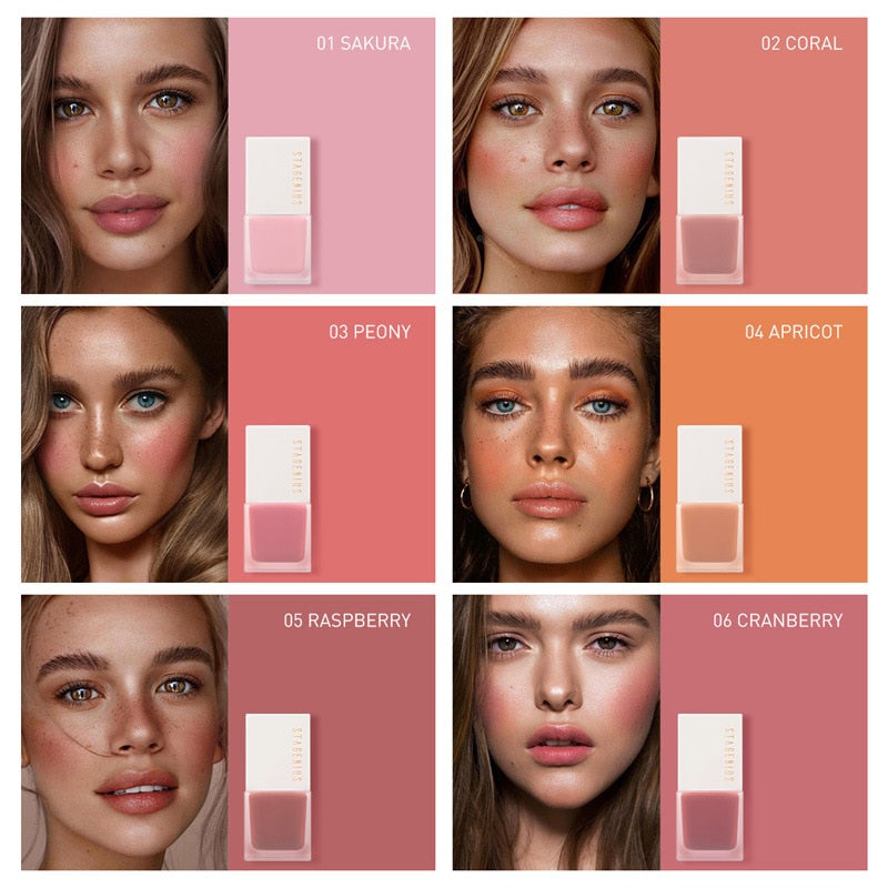 Metacnbeauty Sample Face Liquid Blush Eyeshadow Blusher 6 Colors