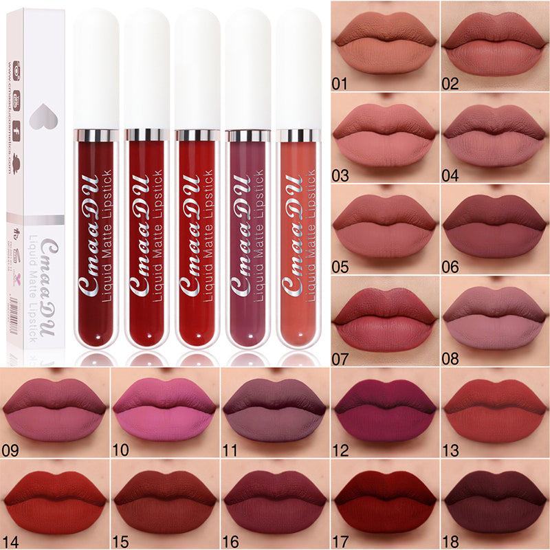 Metacnbeauty Sample Sexy Red Matte Velvet Lip Gloss  Nude Liquid Lipsticks Waterproof Long Lasting