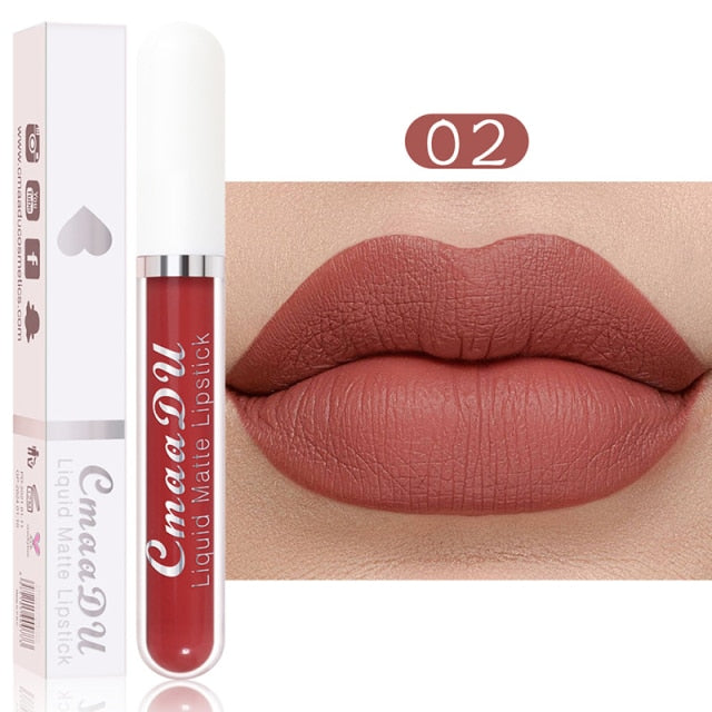 Metacnbeauty Sample Sexy Red Matte Velvet Lip Gloss  Nude Liquid Lipsticks Waterproof Long Lasting