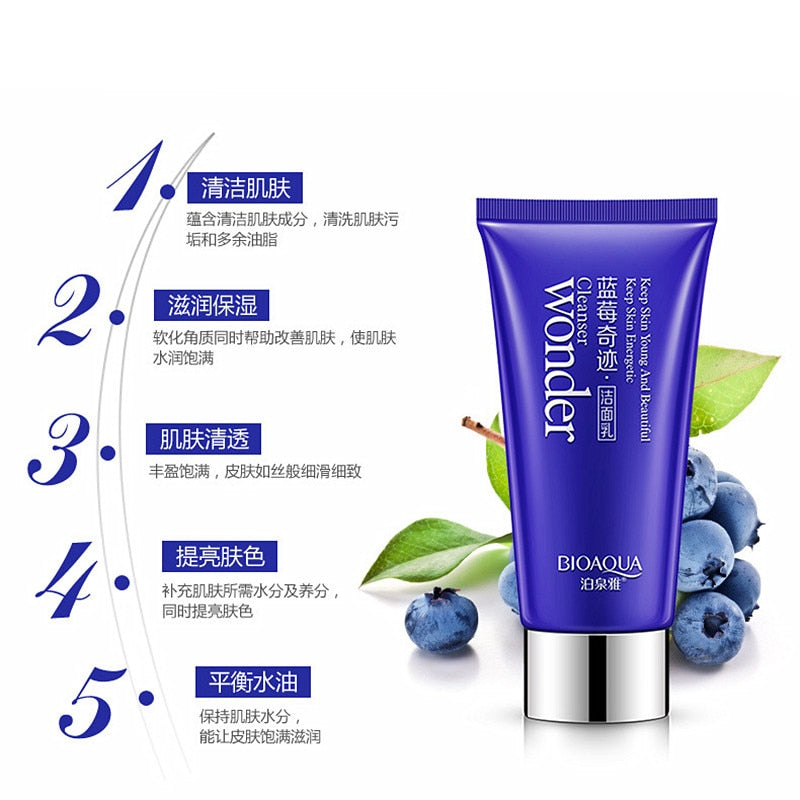 Metacnbeauty Sample  Blueberry Facial Cleanser Plant Extract Rich Foaming Facial